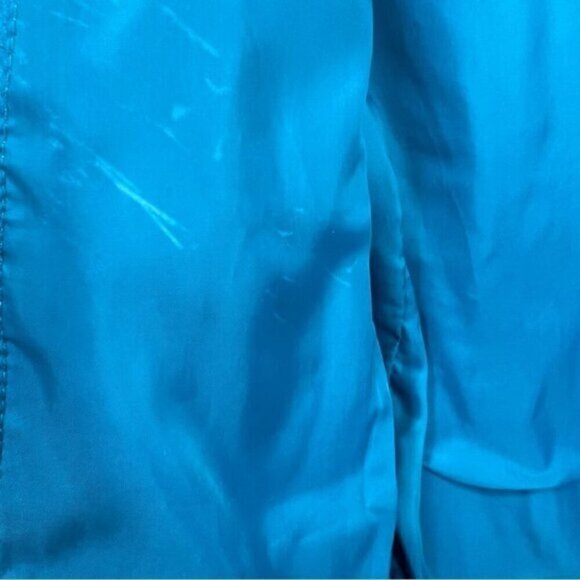 Chico’s Teal Leather Suede Jacket Size 1 Medium 100% Leather Classic Monochrome - Picture 12 of 16